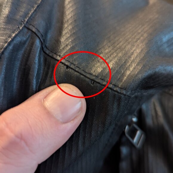 PHILIPPE DUBUC - Waxed cotton biker jacket - Sz 42 - Picture 11 of 11